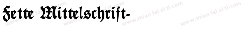 Fette Mittelschrift字体转换